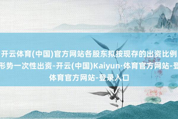开云体育(中国)官方网站各股东拟按现存的出资比例以现款形势一次性出资-开云(中国)Kaiyun·体育官方网站-登录入口