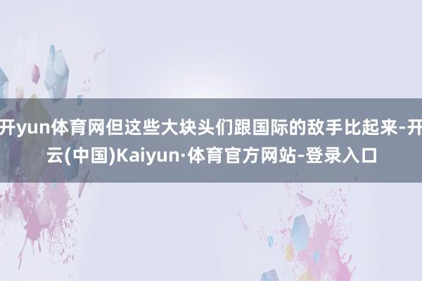 开yun体育网但这些大块头们跟国际的敌手比起来-开云(中国)Kaiyun·体育官方网站-登录入口