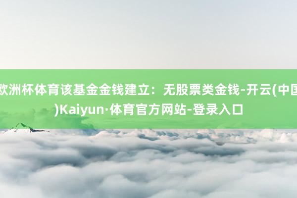 欧洲杯体育该基金金钱建立：无股票类金钱-开云(中国)Kaiyun·体育官方网站-登录入口